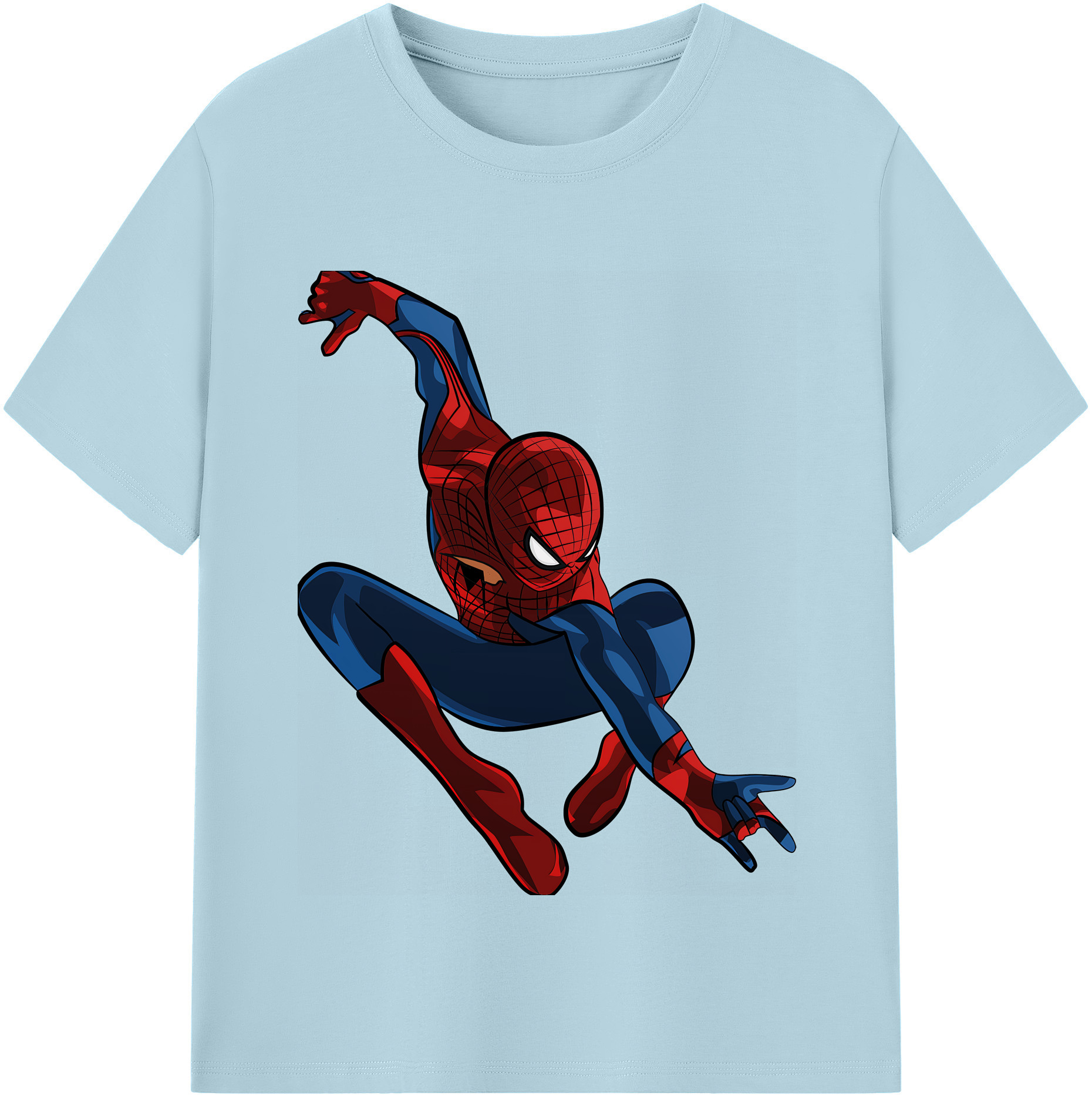 （画像用） Spider Man スパイダーマン 綿100％半袖Tシャツ（フロントプリント）